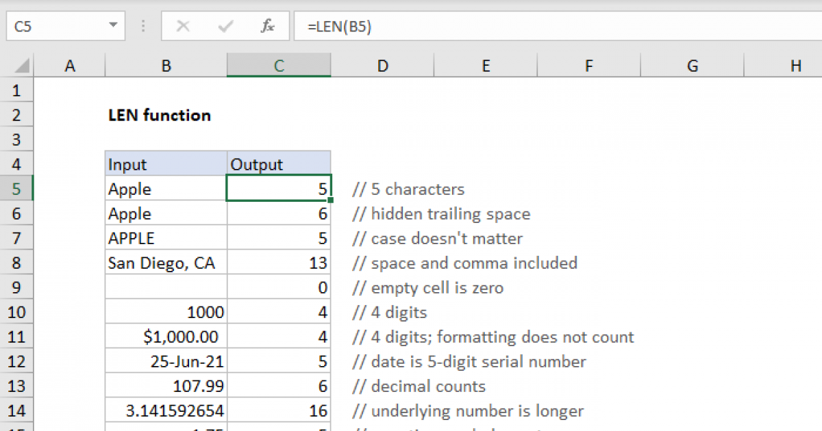 What Does If Len Mean In Excel